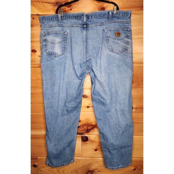 Carhartt Jeans Mens 50x30 Relaxed Fit Thick Denim Workwear - Picture 11 of 14